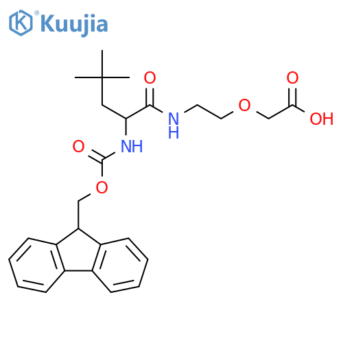2-{2-2-({(9H-fluoren-9-yl)methoxycarbonyl}amino)-4,4-dimethylpentanamidoethoxy}acetic acid structure