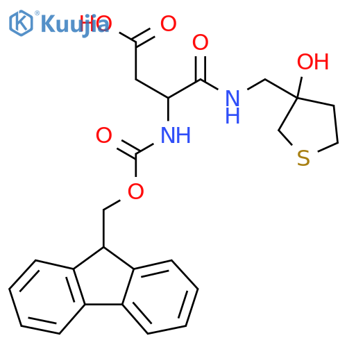 3-({(9H-fluoren-9-yl)methoxycarbonyl}amino)-3-{(3-hydroxythiolan-3-yl)methylcarbamoyl}propanoic acid structure