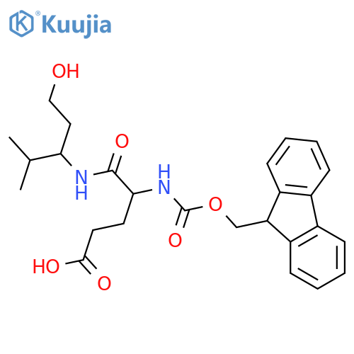 4-({(9H-fluoren-9-yl)methoxycarbonyl}amino)-4-(1-hydroxy-4-methylpentan-3-yl)carbamoylbutanoic acid structure