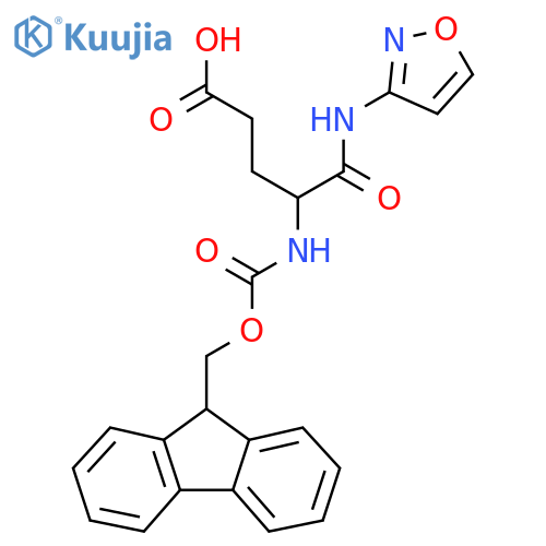4-({(9H-fluoren-9-yl)methoxycarbonyl}amino)-4-(1,2-oxazol-3-yl)carbamoylbutanoic acid structure