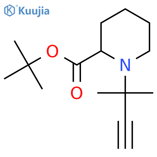 tert-butyl 1-(2-methylbut-3-yn-2-yl)piperidine-2-carboxylate structure