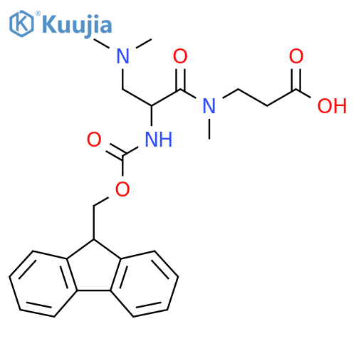 3-3-(dimethylamino)-2-({(9H-fluoren-9-yl)methoxycarbonyl}amino)-N-methylpropanamidopropanoic acid structure