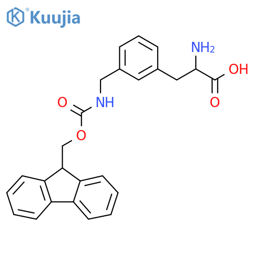 2-amino-3-{3-({(9H-fluoren-9-yl)methoxycarbonyl}amino)methylphenyl}propanoic acid structure