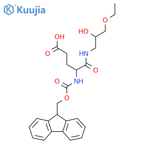 4-(3-ethoxy-2-hydroxypropyl)carbamoyl-4-({(9H-fluoren-9-yl)methoxycarbonyl}amino)butanoic acid structure