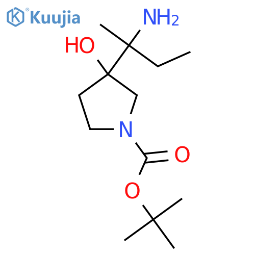 tert-butyl 3-(2-aminobutan-2-yl)-3-hydroxypyrrolidine-1-carboxylate structure