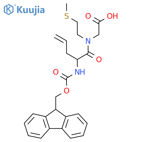 2-2-({(9H-fluoren-9-yl)methoxycarbonyl}amino)-N-2-(methylsulfanyl)ethylpent-4-enamidoacetic acid structure