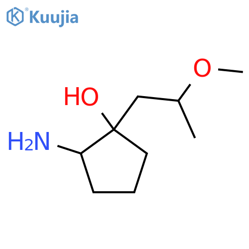 2-Amino-1-(2-methoxypropyl)cyclopentan-1-ol structure