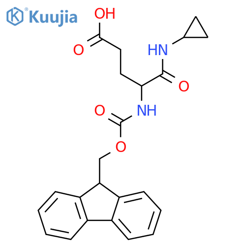 4-(cyclopropylcarbamoyl)-4-({(9H-fluoren-9-yl)methoxycarbonyl}amino)butanoic acid structure