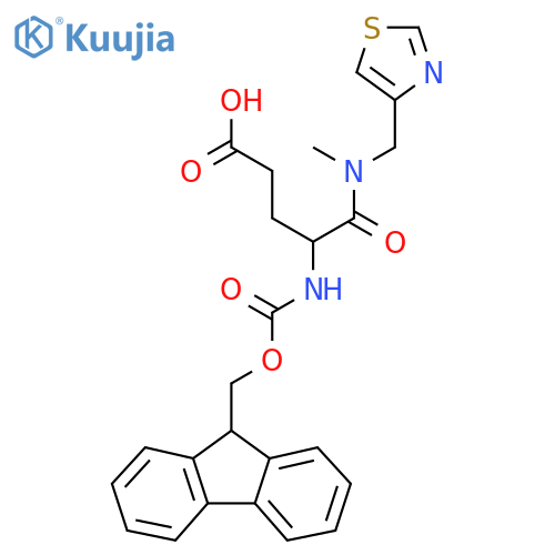 4-({(9H-fluoren-9-yl)methoxycarbonyl}amino)-4-{methyl(1,3-thiazol-4-yl)methylcarbamoyl}butanoic acid structure