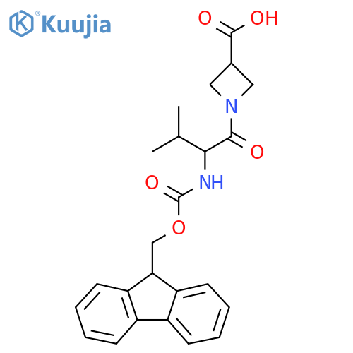 1-2-({(9H-fluoren-9-yl)methoxycarbonyl}amino)-3-methylbutanoylazetidine-3-carboxylic acid structure