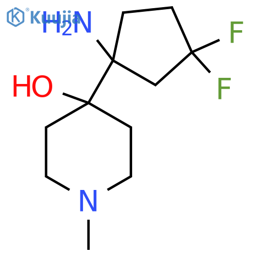 4-(1-amino-3,3-difluorocyclopentyl)-1-methylpiperidin-4-ol structure
