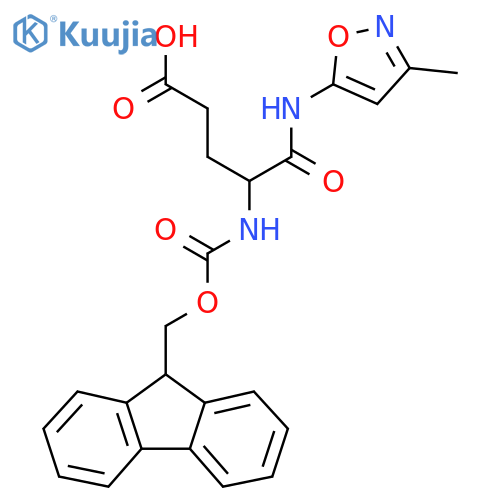 4-({(9H-fluoren-9-yl)methoxycarbonyl}amino)-4-(3-methyl-1,2-oxazol-5-yl)carbamoylbutanoic acid structure