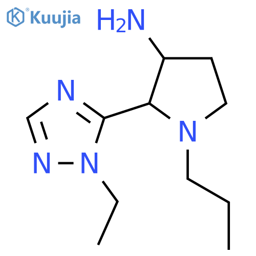 2-(1-ethyl-1H-1,2,4-triazol-5-yl)-1-propylpyrrolidin-3-amine structure