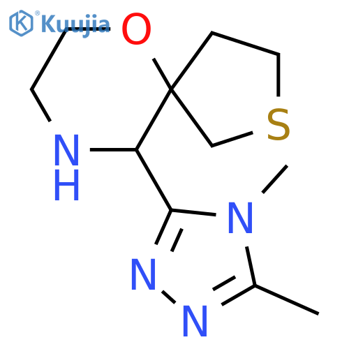10-(dimethyl-4H-1,2,4-triazol-3-yl)-6-oxa-2-thia-9-azaspiro4.5decane structure