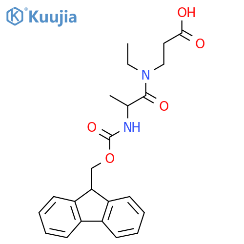 3-N-ethyl-2-({(9H-fluoren-9-yl)methoxycarbonyl}amino)propanamidopropanoic acid structure