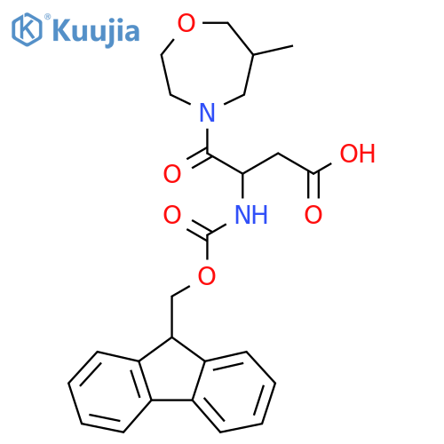 3-({(9H-fluoren-9-yl)methoxycarbonyl}amino)-4-(6-methyl-1,4-oxazepan-4-yl)-4-oxobutanoic acid structure