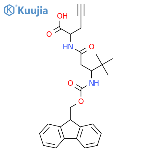 2-3-({(9H-fluoren-9-yl)methoxycarbonyl}amino)-4,4-dimethylpentanamidopent-4-ynoic acid structure