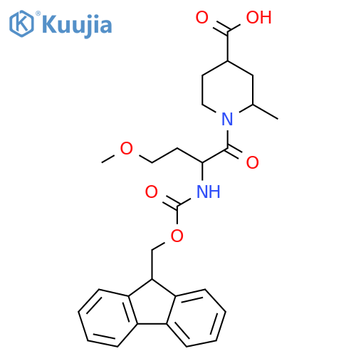 1-2-({(9H-fluoren-9-yl)methoxycarbonyl}amino)-4-methoxybutanoyl-2-methylpiperidine-4-carboxylic acid structure