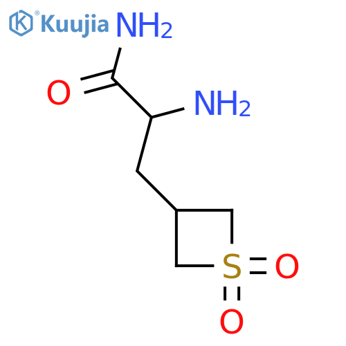 2-amino-3-(1,1-dioxo-1lambda6-thietan-3-yl)propanamide structure