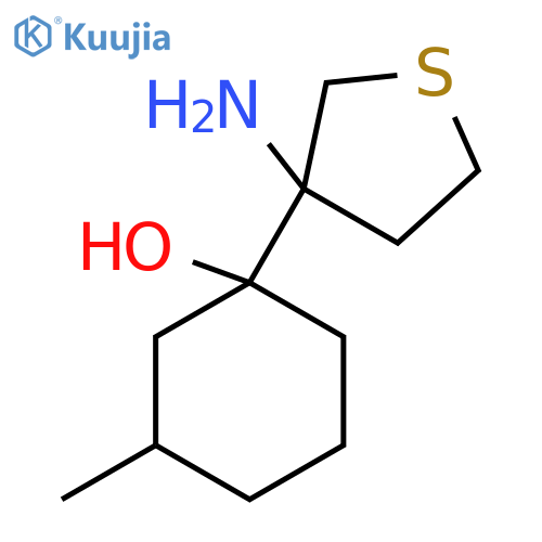 1-(3-aminothiolan-3-yl)-3-methylcyclohexan-1-ol structure