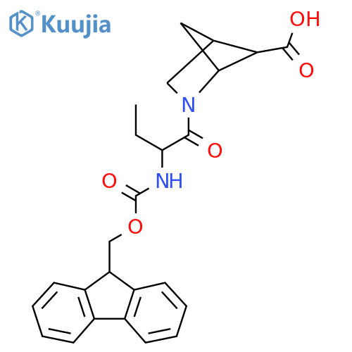 2-2-({(9H-fluoren-9-yl)methoxycarbonyl}amino)butanoyl-2-azabicyclo2.1.1hexane-5-carboxylic acid structure