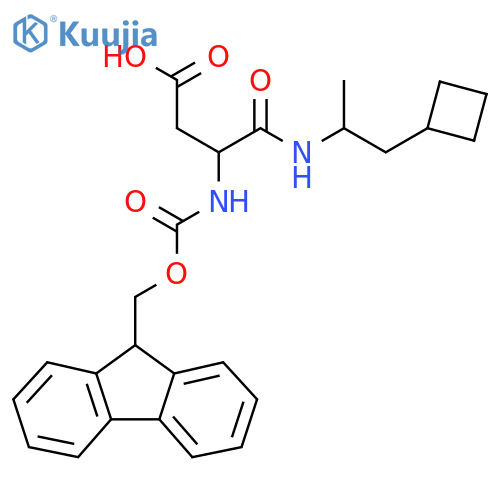 3-(1-cyclobutylpropan-2-yl)carbamoyl-3-({(9H-fluoren-9-yl)methoxycarbonyl}amino)propanoic acid structure