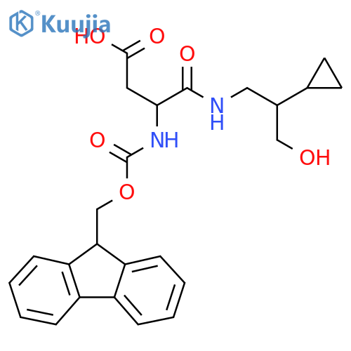 3-(2-cyclopropyl-3-hydroxypropyl)carbamoyl-3-({(9H-fluoren-9-yl)methoxycarbonyl}amino)propanoic acid structure
