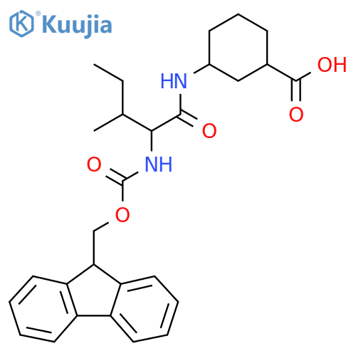 3-2-({(9H-fluoren-9-yl)methoxycarbonyl}amino)-3-methylpentanamidocyclohexane-1-carboxylic acid structure