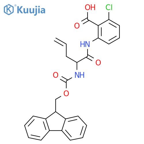 2-chloro-6-2-({(9H-fluoren-9-yl)methoxycarbonyl}amino)pent-4-enamidobenzoic acid structure