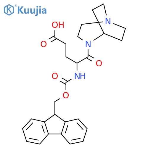 5-{1,4-diazabicyclo3.2.2nonan-4-yl}-4-({(9H-fluoren-9-yl)methoxycarbonyl}amino)-5-oxopentanoic acid structure