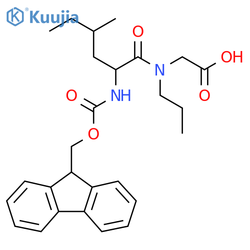 2-2-({(9H-fluoren-9-yl)methoxycarbonyl}amino)-4-methyl-N-propylhexanamidoacetic acid structure