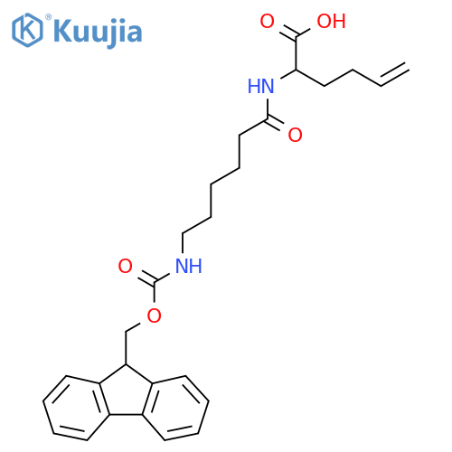 2-6-({(9H-fluoren-9-yl)methoxycarbonyl}amino)hexanamidohex-5-enoic acid structure