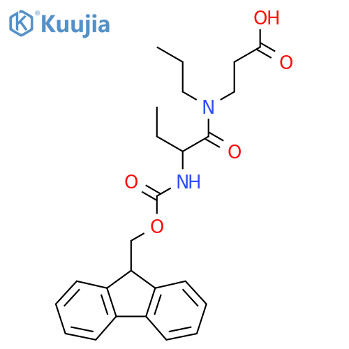 3-2-({(9H-fluoren-9-yl)methoxycarbonyl}amino)-N-propylbutanamidopropanoic acid structure