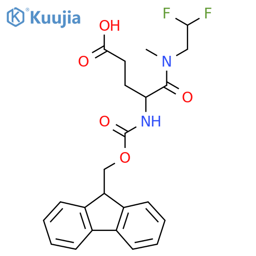 4-(2,2-difluoroethyl)(methyl)carbamoyl-4-({(9H-fluoren-9-yl)methoxycarbonyl}amino)butanoic acid structure