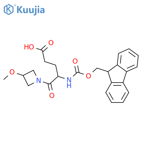 4-({(9H-fluoren-9-yl)methoxycarbonyl}amino)-5-(3-methoxyazetidin-1-yl)-5-oxopentanoic acid structure