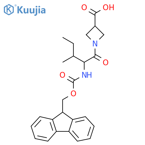 1-2-({(9H-fluoren-9-yl)methoxycarbonyl}amino)-3-methylpentanoylazetidine-3-carboxylic acid structure