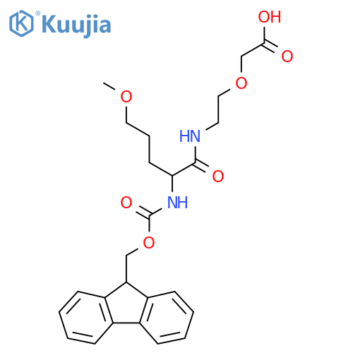 2-{2-2-({(9H-fluoren-9-yl)methoxycarbonyl}amino)-5-methoxypentanamidoethoxy}acetic acid structure