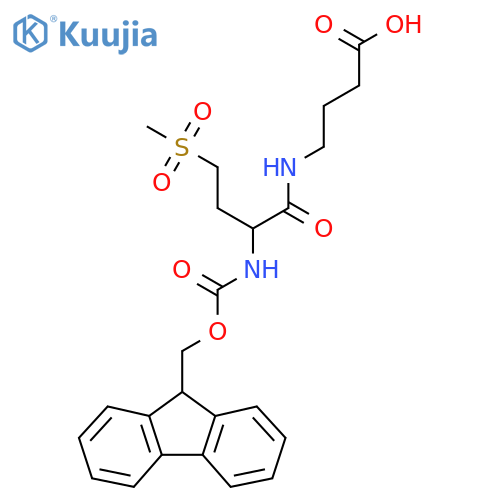 4-2-({(9H-fluoren-9-yl)methoxycarbonyl}amino)-4-methanesulfonylbutanamidobutanoic acid structure