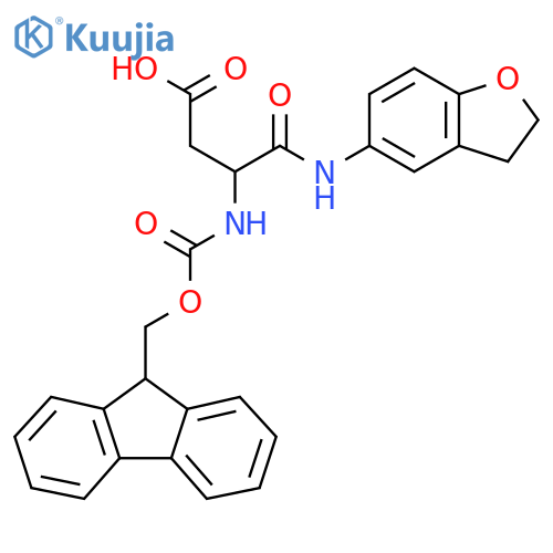 3-(2,3-dihydro-1-benzofuran-5-yl)carbamoyl-3-({(9H-fluoren-9-yl)methoxycarbonyl}amino)propanoic acid structure