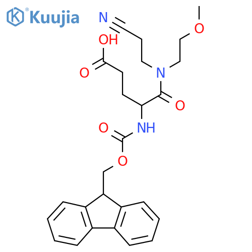 4-(2-cyanoethyl)(2-methoxyethyl)carbamoyl-4-({(9H-fluoren-9-yl)methoxycarbonyl}amino)butanoic acid structure