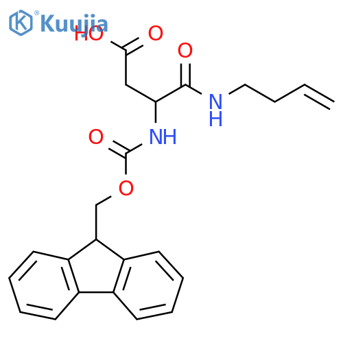 3-(but-3-en-1-yl)carbamoyl-3-({(9H-fluoren-9-yl)methoxycarbonyl}amino)propanoic acid structure