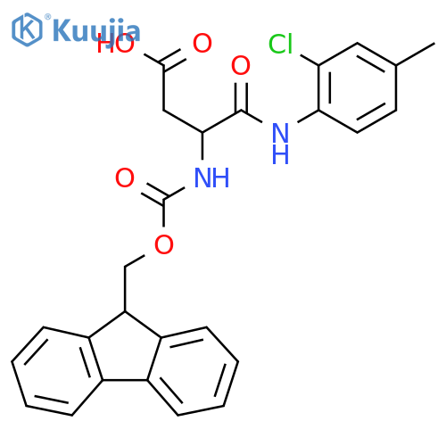 3-(2-chloro-4-methylphenyl)carbamoyl-3-({(9H-fluoren-9-yl)methoxycarbonyl}amino)propanoic acid structure