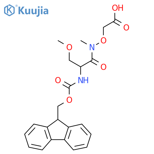 2-{2-({(9H-fluoren-9-yl)methoxycarbonyl}amino)-3-methoxy-N-methylpropanamidooxy}acetic acid structure