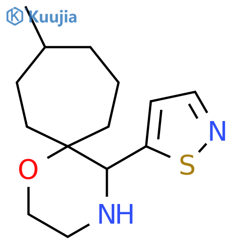 9-methyl-5-(1,2-thiazol-5-yl)-1-oxa-4-azaspiro5.6dodecane structure