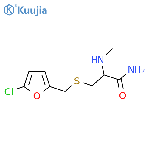 3-{(5-chlorofuran-2-yl)methylsulfanyl}-2-(methylamino)propanamide structure