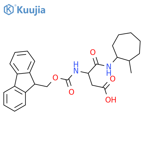 3-({(9H-fluoren-9-yl)methoxycarbonyl}amino)-3-(2-methylcycloheptyl)carbamoylpropanoic acid structure