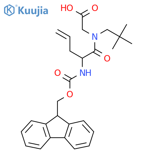 2-N-(2,2-dimethylpropyl)-2-({(9H-fluoren-9-yl)methoxycarbonyl}amino)pent-4-enamidoacetic acid structure