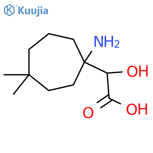 2-(1-amino-4,4-dimethylcycloheptyl)-2-hydroxyacetic acid structure