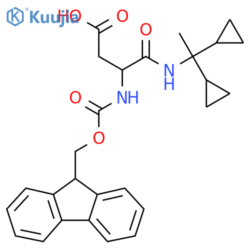 3-(1,1-dicyclopropylethyl)carbamoyl-3-({(9H-fluoren-9-yl)methoxycarbonyl}amino)propanoic acid structure