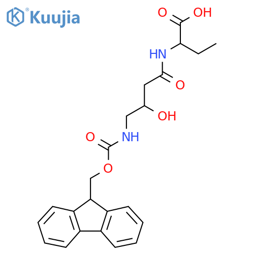 2-4-({(9H-fluoren-9-yl)methoxycarbonyl}amino)-3-hydroxybutanamidobutanoic acid structure